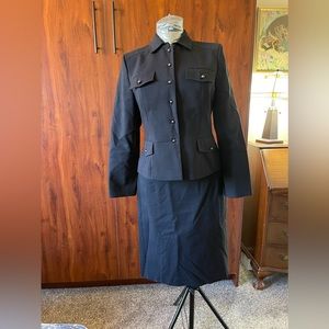 Loft - Navy Blue suit with amazing button detail! Sz 12p